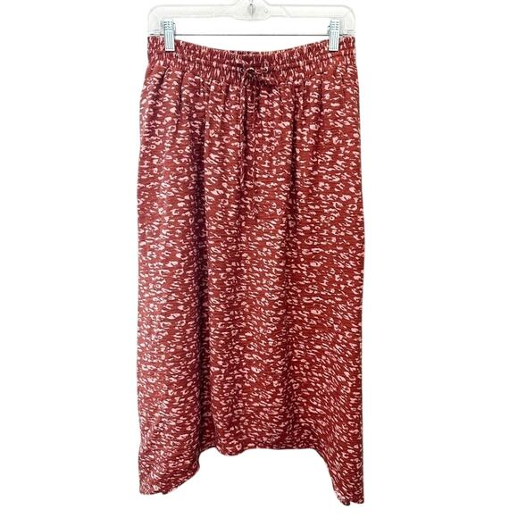 SIMPLY VERA VERA WANG | Rust Red Animal Printed Midi Skirt | Size Medium - Picture 1 of 8